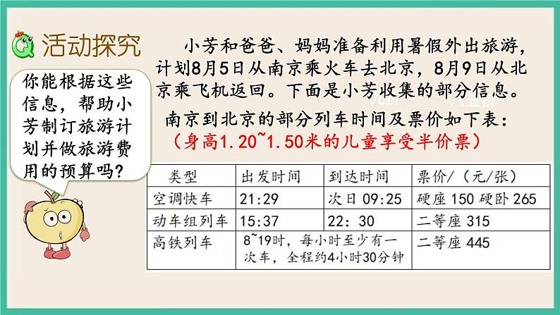 7.4.1 制定旅行计划 课件+练习 苏教版六下数学04