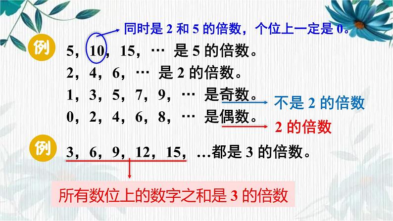 北师大版 五年级上册数学课件 整理与复习 （倍数与因数专项复习）第3页