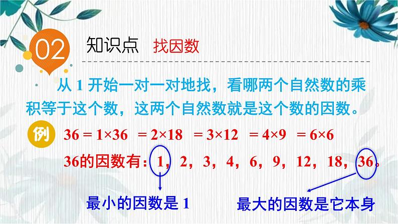 北师大版 五年级上册数学课件 整理与复习 （倍数与因数专项复习）第5页