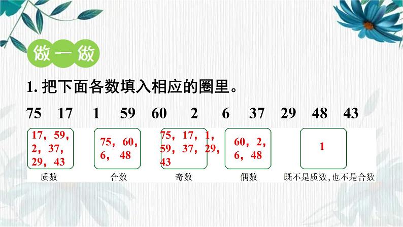 北师大版 五年级上册数学课件 整理与复习 （倍数与因数专项复习）第8页