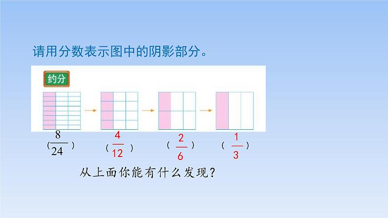 五年级数学北师大版上册 5.7 约分  课件05