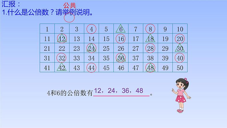 五年级数学北师大版上册 5.8 找最小公倍数  课件1第4页