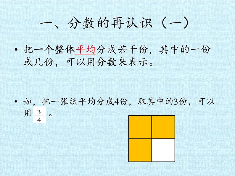 五年级数学北师大版上册  五 .分数的意义复习  课件203