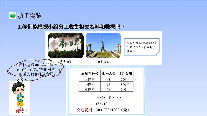 五年级数学北师大版上册  数学好玩：《1.设计秋游方案》  课件1第7页