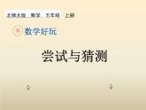 五年级数学北师大版上册  数学好玩：《3.尝试与猜测》  课件1
