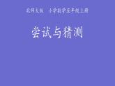 五年级数学北师大版上册  数学好玩：《3.尝试与猜测》  课件3
