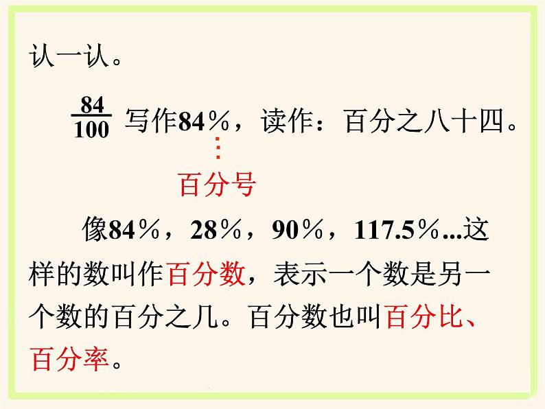 六年级数学北师大版上册 4.1 百分数的认识   课件04