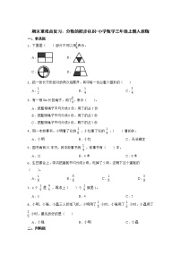 期末重难点复习：分数的初步认识（单元测试）-小学数学三年级上册人教版