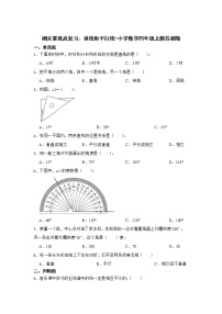 期末重难点复习：垂线和平行线（单元测试）-小学数学四年级上册苏教版