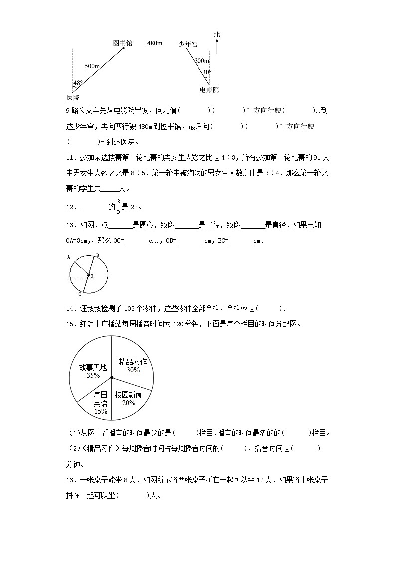 人教版小学数学六年级上册最终期末考试综合检测七02