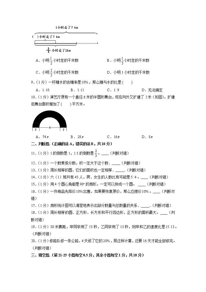 四川省凉山州宁南县2020-2021学年六年级上学期期末数学试卷第2页
