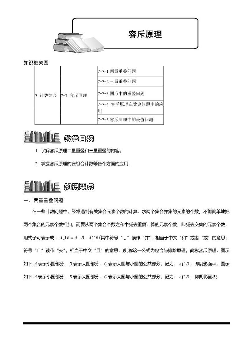 2022-2023小升初数学专题第86讲：容斥原理第1页