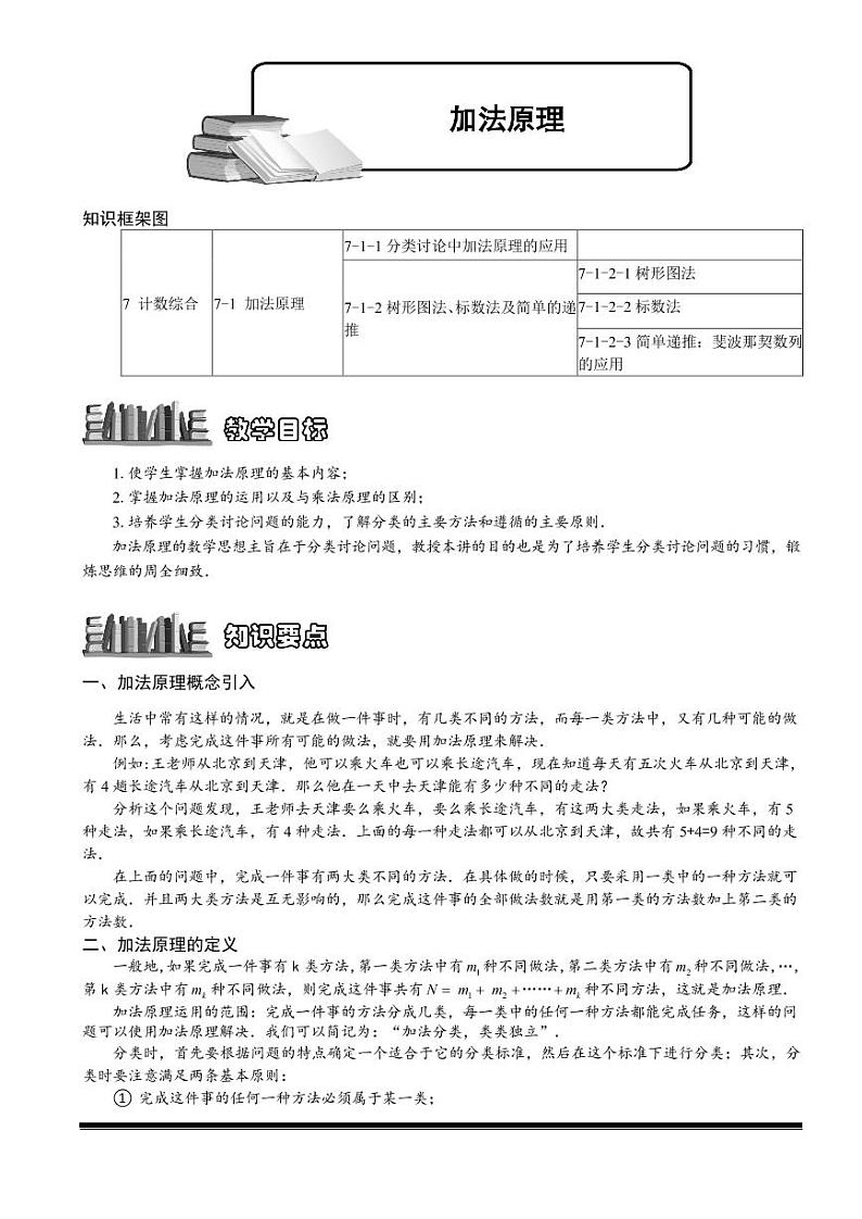 2022-2023小升初数学专题第80讲：加法原理第1页