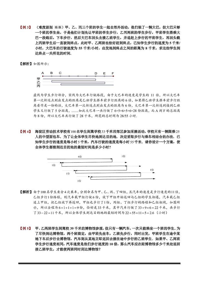 2022-2023小升初数学专题第40讲：接送问题第3页