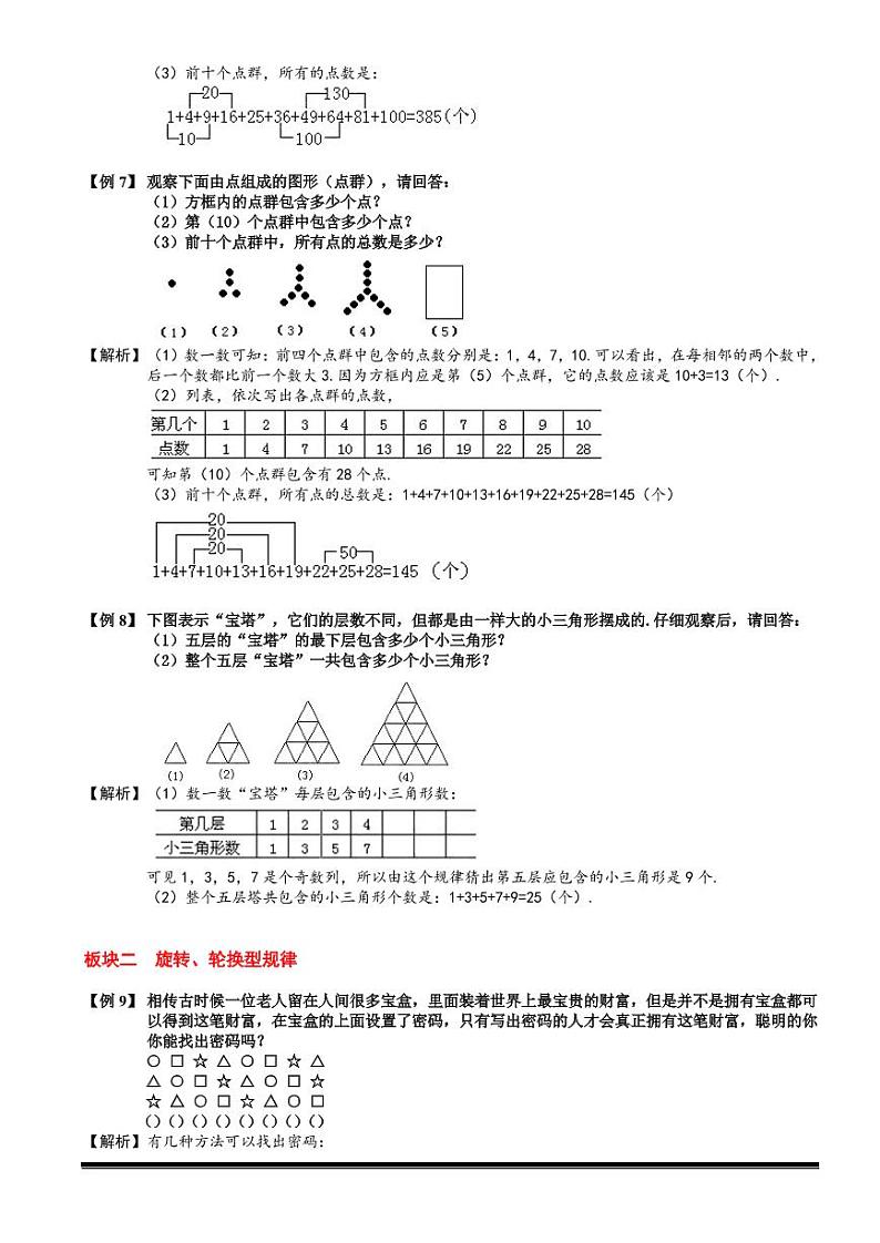 2022-2023小升初数学专题第45讲：图形找规律03