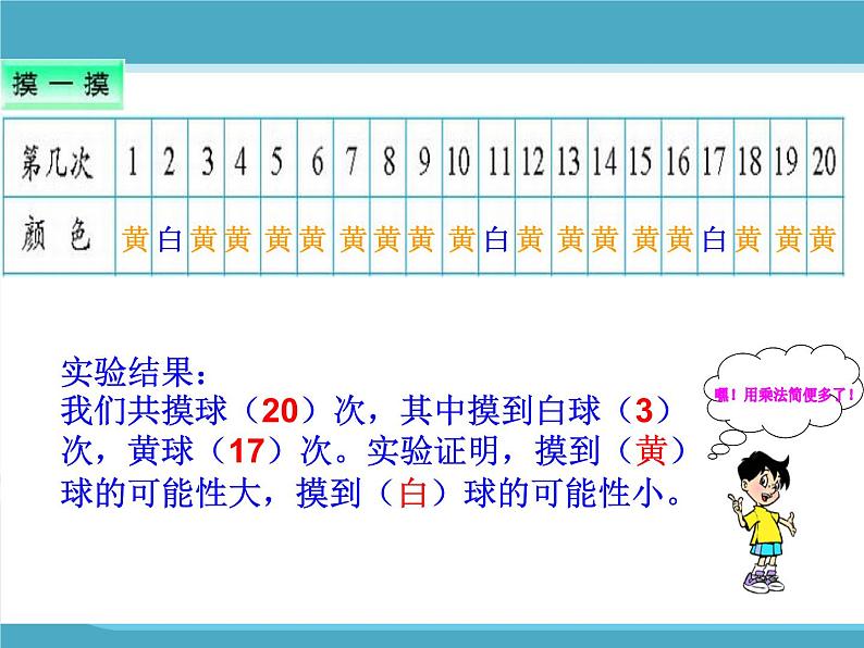 北师大版数学四年级上册课件《 摸球游戏》04