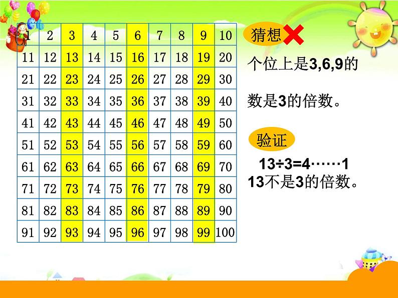 北师大版数学五年级上册课件《 3的倍数的特征》03