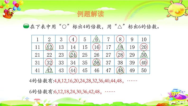 北师大版数学五年级上册课件《 找最小公倍数》第4页