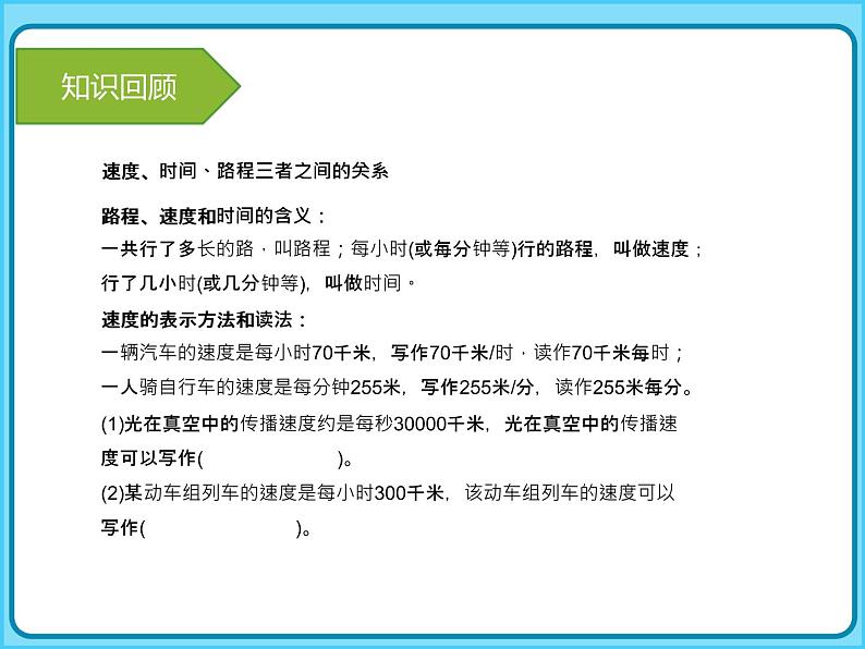 【专题复习课件】人教版小学数学四年级上册-专题课件-相遇问题04