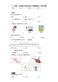 小学数学人教版三年级上册3 测量毫米、分米的认识练习