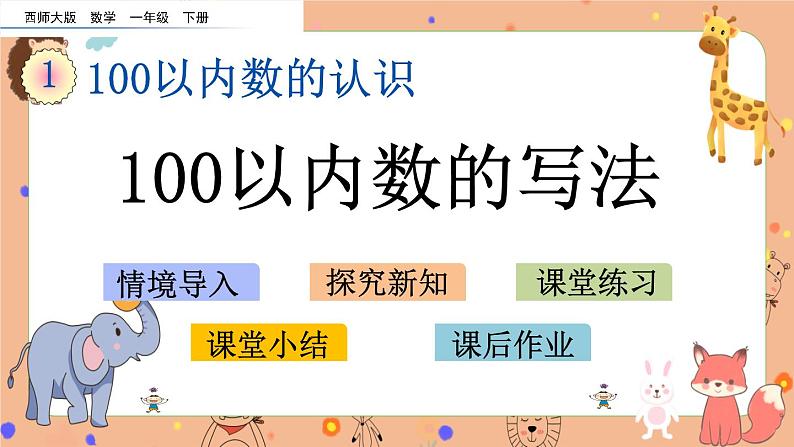 1.4《100以内数的写法》课件第1页