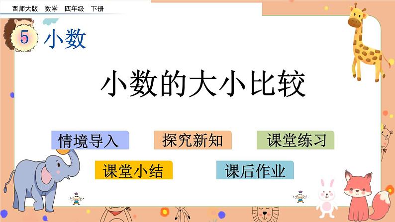 5.4 《小数的大小比较》课件+课时练（含答案）01