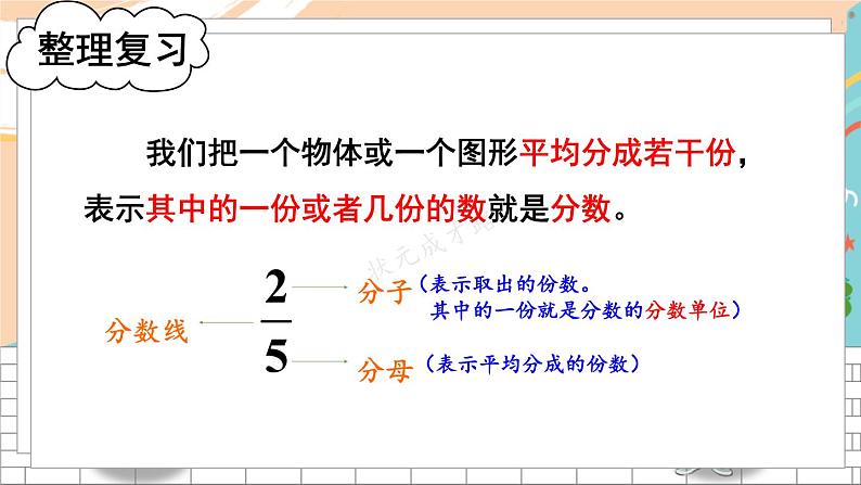 新人教版数学三年级上册  13分数的初步认识 期末复习PPT课件第5页