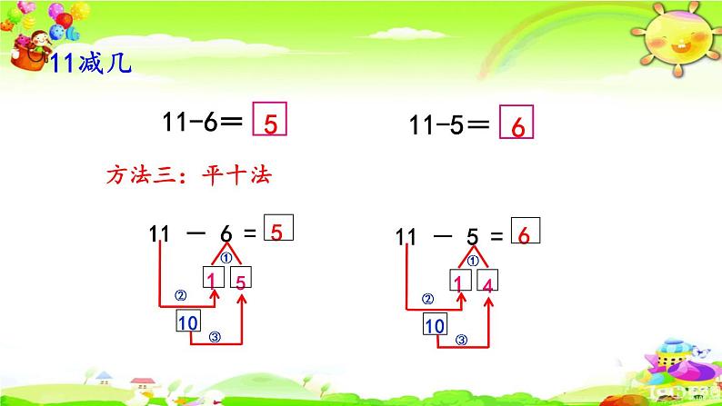 西师大版数学一年级上册《11减几（2）》课件第8页