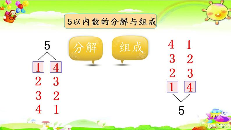 西师大版数学一年级上册《第一单元 整理与复习》课件05