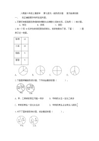 小学数学人教版六年级上册7 扇形统计图单元测试复习练习题