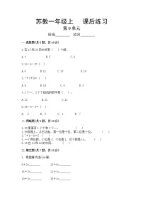 苏教版一年级上册第九单元 《认识11-20各数》达标测试