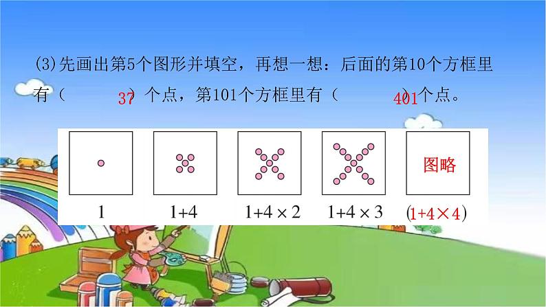 人教版六年级上册第八单元数学广角数与形第八单元过关训练课件PPT第4页