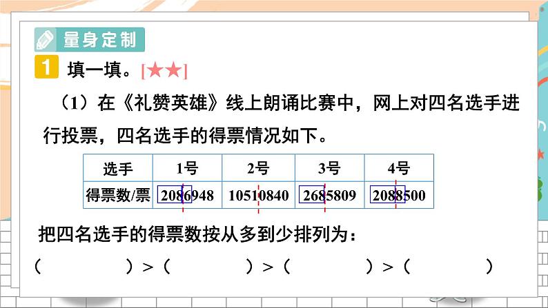 新人教版数学四年级上册 2 亿以内数的大小比较、改写和求近似数 期末复习PPT课件第6页