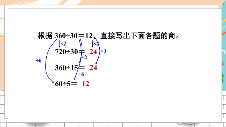 新人教版数学四年级上册 13 商的变化规律 期末复习PPT课件03