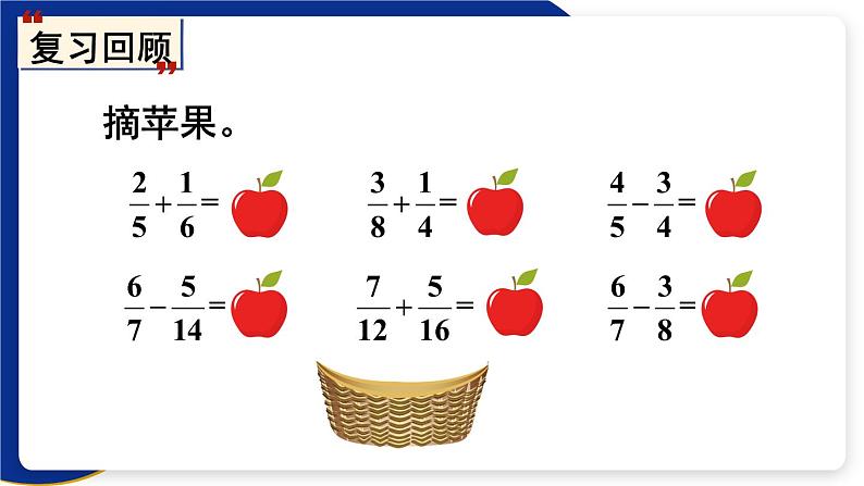 冀教版五下数学 二、《异分母分数加减法》4. 异分母分数加减  课件02