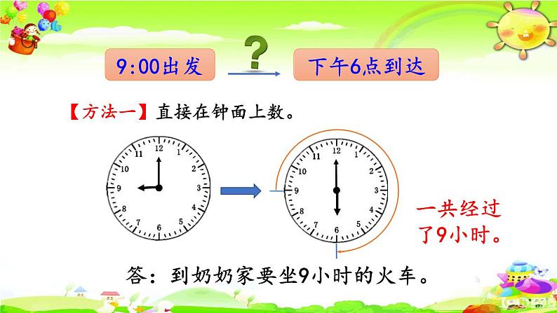 新人教版小学数学三年级下册《经过时间的计算》课件05