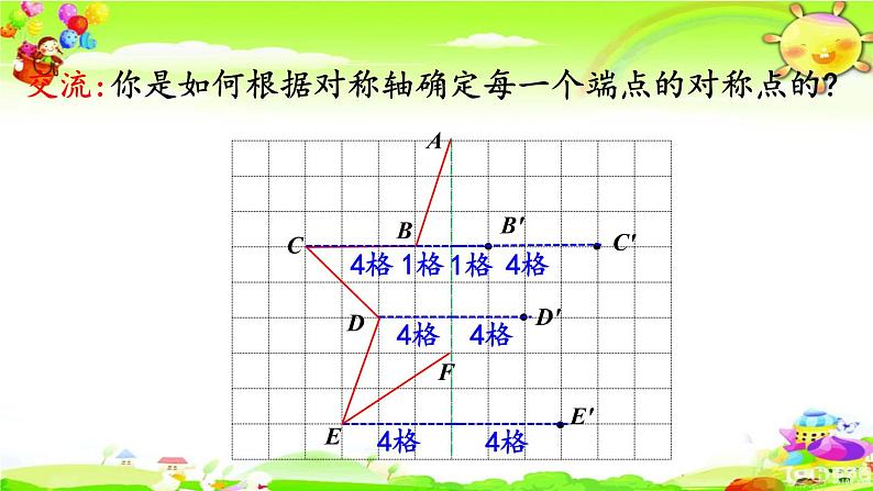 新人教版小学数学四年级下册《轴对称图形的性质及画法》课件第8页