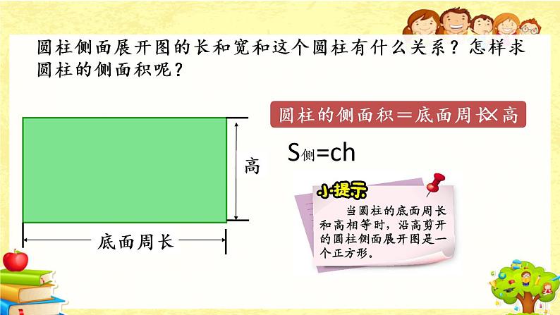 新北师大版数学六年级下册《圆柱的表面积（1）》课件05