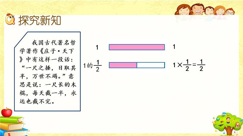 新北师大版小学数学五年级下册《 分数乘法（三）（1）》课件第3页