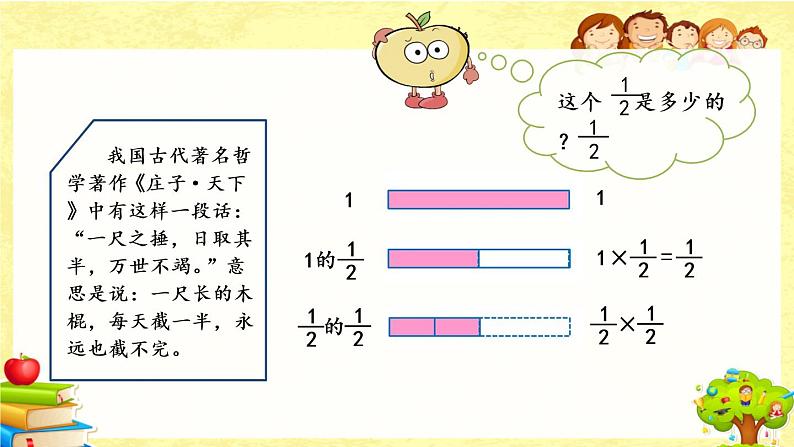 新北师大版小学数学五年级下册《 分数乘法（三）（1）》课件第4页