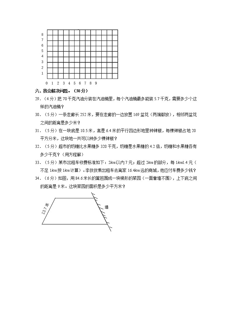 云南省德宏州芒市2021-2022学年五年级上学期期末数学试卷（有答案）第3页