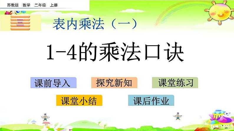 新苏教版数学二年级上册《1-4的乘法口诀》课件第1页