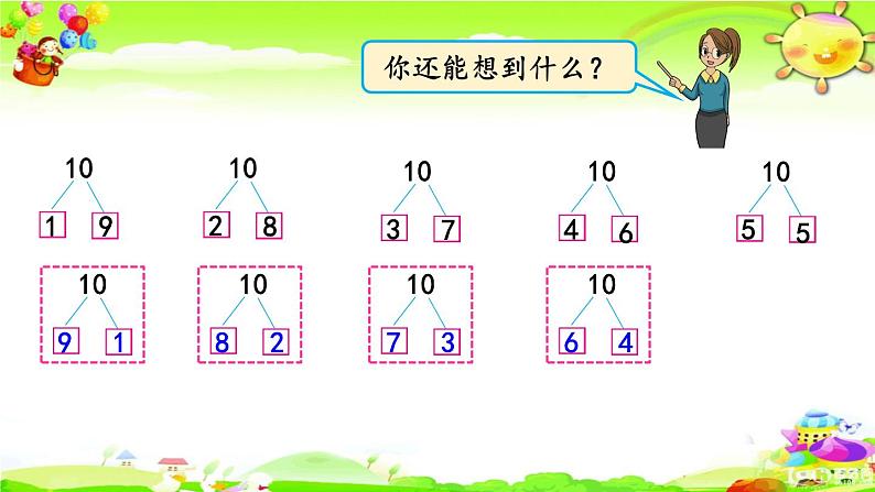 新苏教版数学一年级上册《10的分与合》课件04