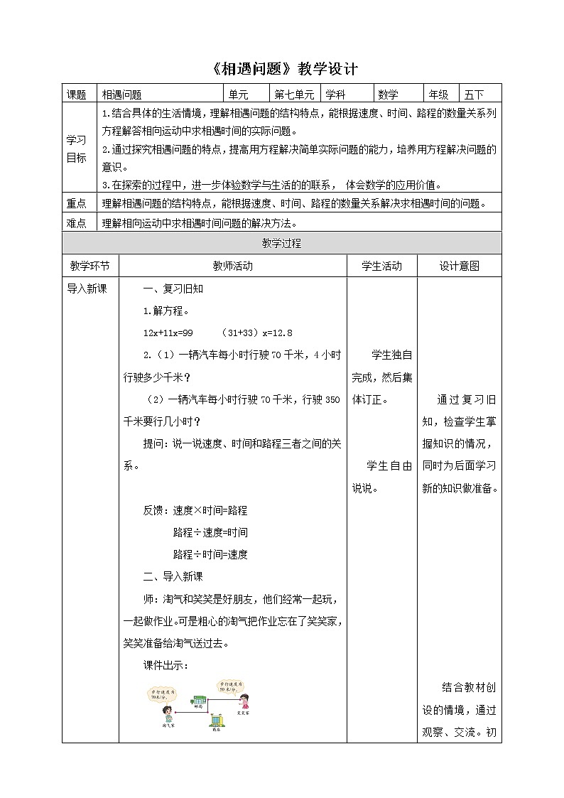 7.2《相遇问题》课件+教案+导学案01
