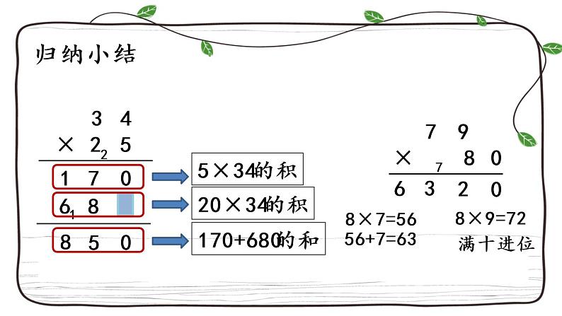 新西师大版数学三年级下册课件：1.5 两位数乘两位数的笔算（进位）06