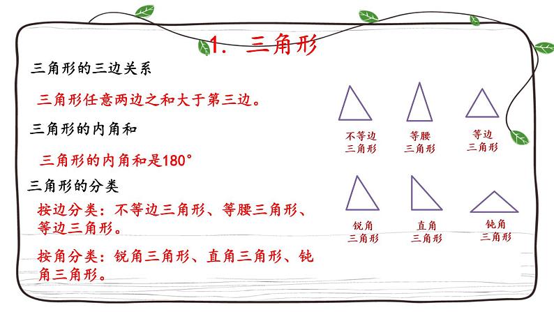 新西师大版数学四年级下册课件：9.3 三角形、平行四边形和梯形04