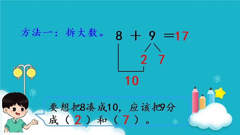 人教版数学一年级上册 第3课时  8、7、6加几（2） 课件第5页