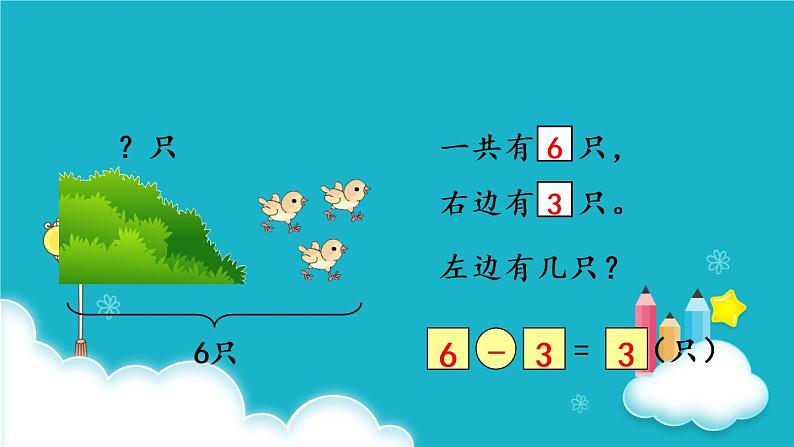 人教版数学一年级上册 第6课时  解决问题 课件第2页