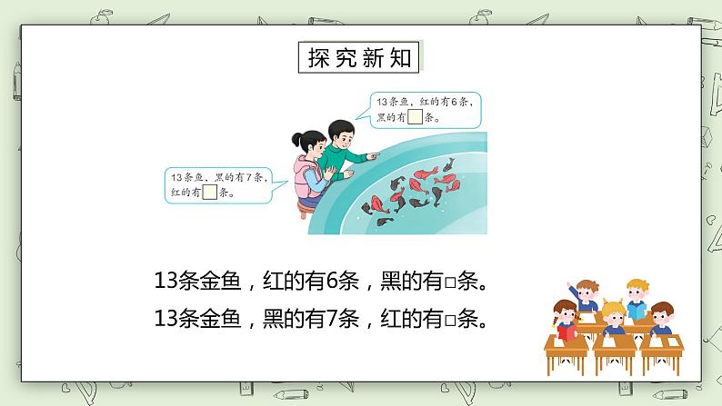 人教版小学数学一年级下册 2.2 十几减8、7、6 课件（送教案+练习）08