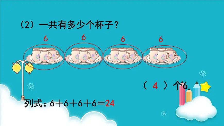 人教版数学二年级上册 第1课时 乘法的初步认识（1） 课件第4页